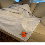 Apple Teacher Sweatshirt Blanket