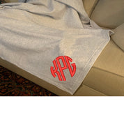 Monogrammed Sweatshirt Throw Blanket