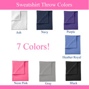 Monogrammed Sweatshirt Throw Blanket