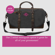 Canvas duffle bag with Initials