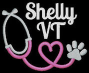 Monogrammed Vet Tech Bag - Vet Tech edp dvm vt rvt cvt lvt cva