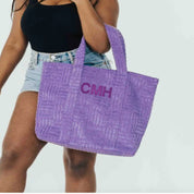 CLOSEOUT - Terry Cloth Tote and Pouch Beach  Set