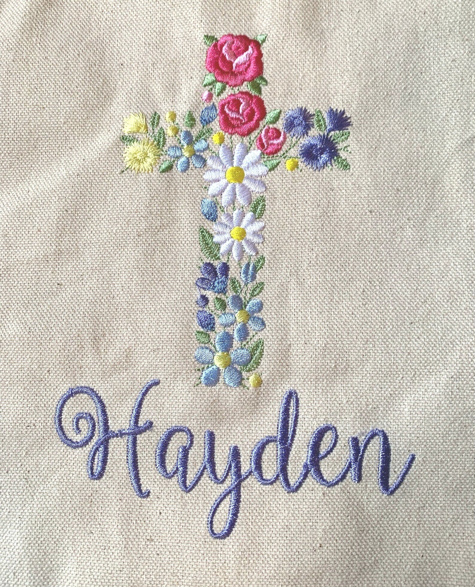 Personalized Cross CCD Church Bible Tote Bag