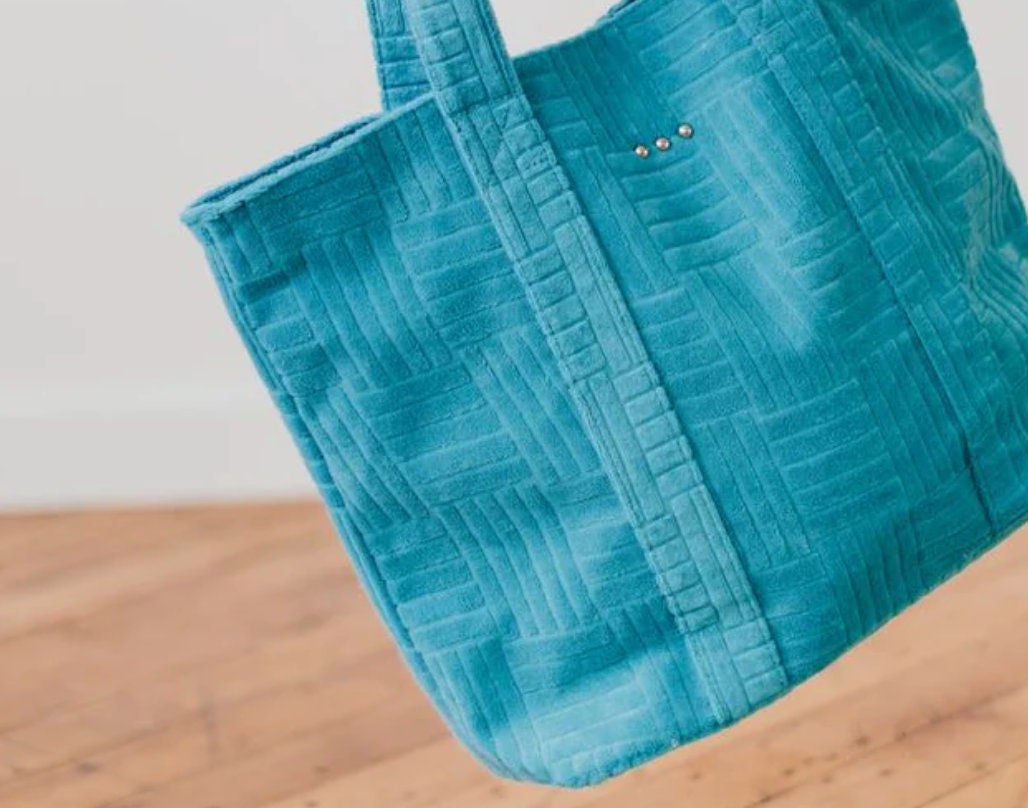 CLOSEOUT - Terry Cloth Tote and Pouch Beach  Set