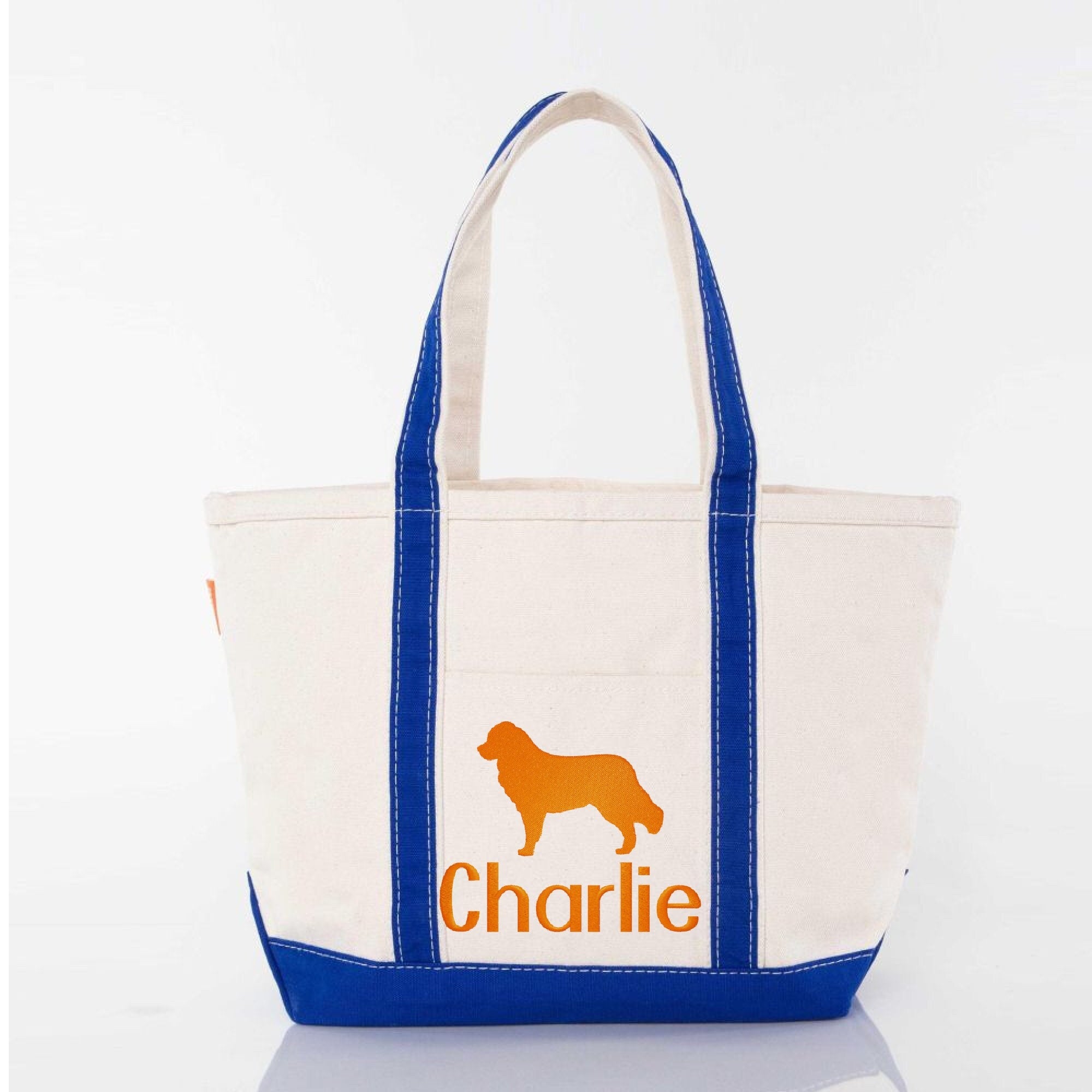 Embroidered Dog's Name and Breed Tote