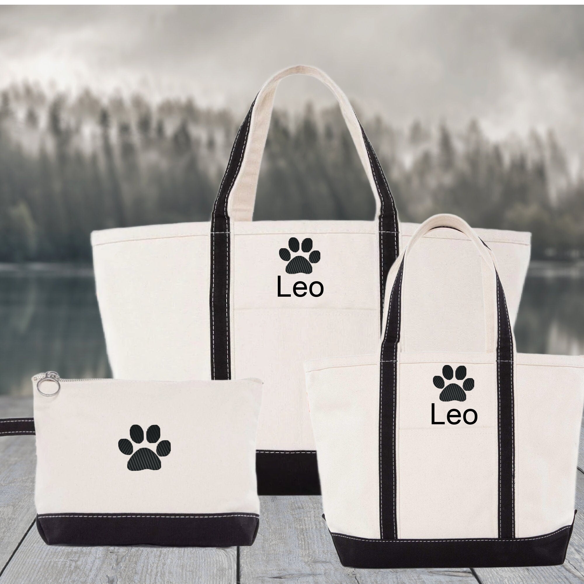 Custom Dog Travel Bag Set, Dog Lovers Gift