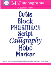 Personalized Wristlet Key Chain