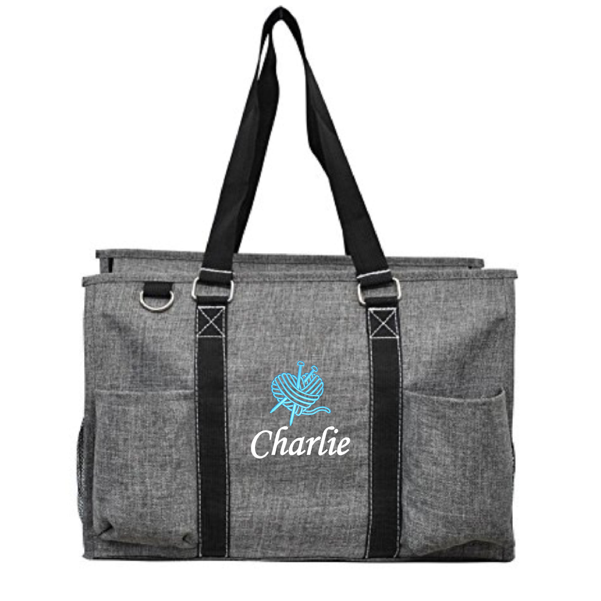 Knitting Tote Bag with Name