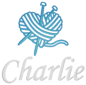 Knitting Tote Bag with Name