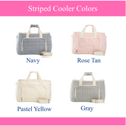 Monogrammed Large Stripe Cooler