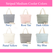 Embroidered Striped Day Cooler