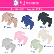 Script Font Baby Sweatsuit