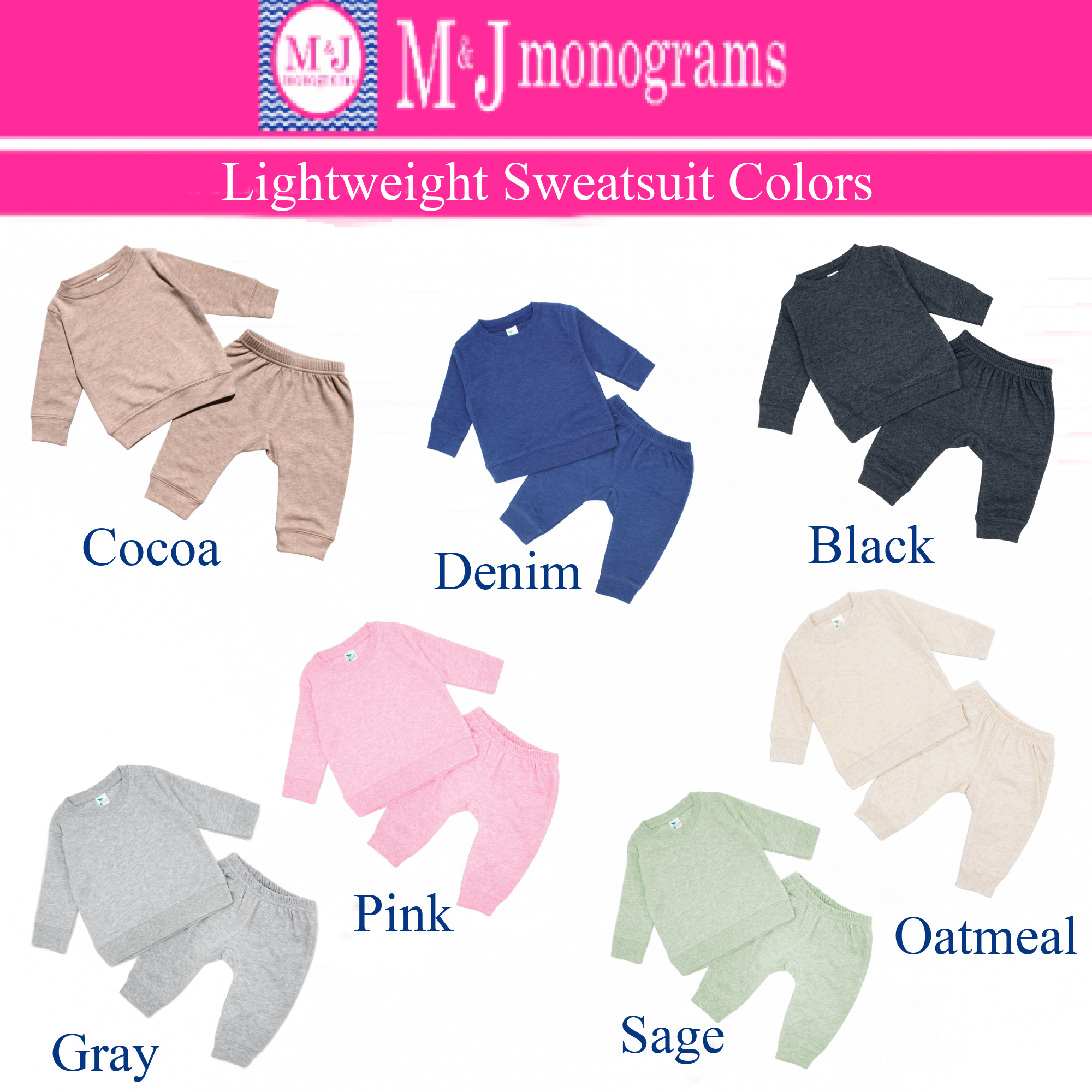 Script Font Baby Sweatsuit