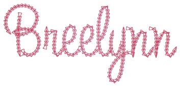 Kids Duffle with Chain Stitch Font