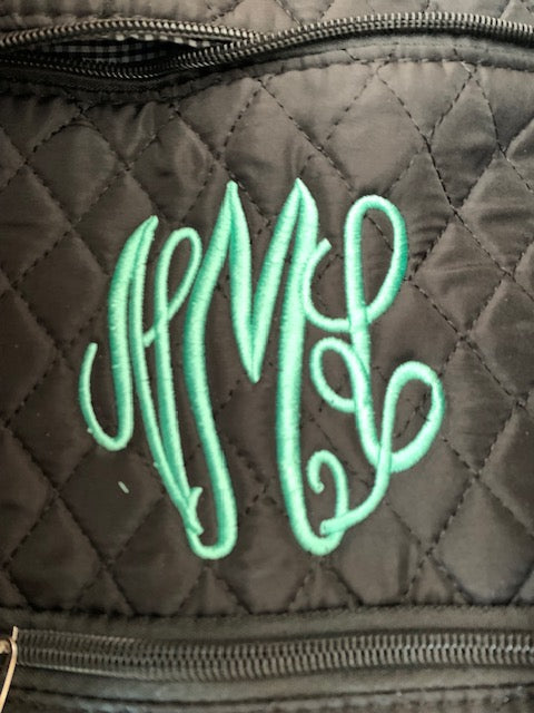 SAMPLE - Quilted Duffle Bag - only initials listed
