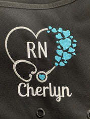 Personalized Hearts Nurse Work Bag