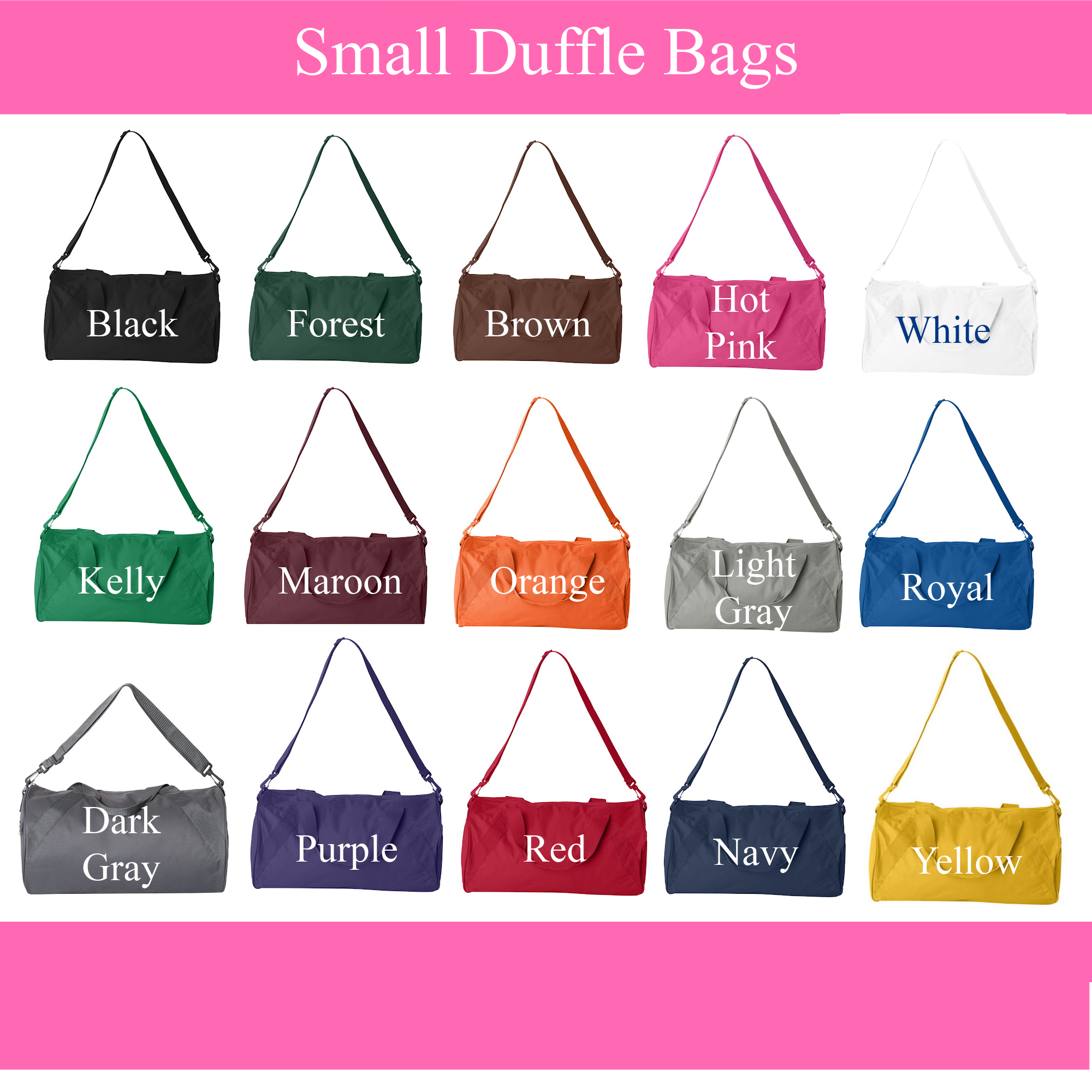 Pink Truck Tractor Duffle Bag