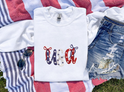 Embroidered USA sweatshirt
