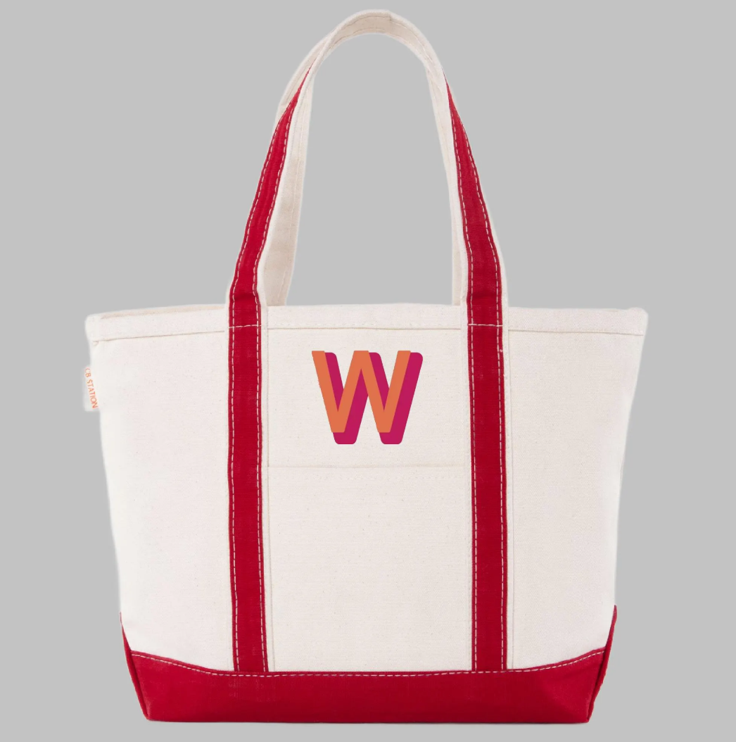 Makeup Bag with Shadow Block Initial