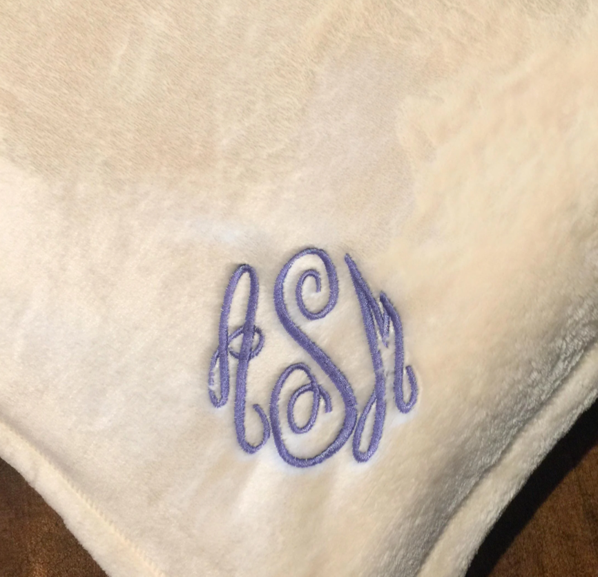 CLOSEOUT-Monogrammed Throw