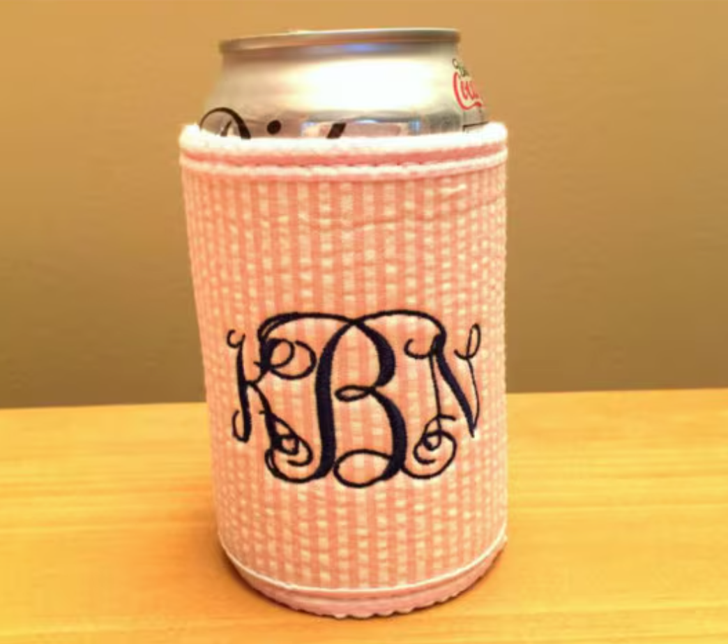 CLOSEOUT - Personalized Seersucker Drink Wrap