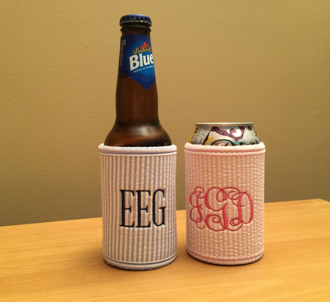 CLOSEOUT - Personalized Seersucker Drink Wrap