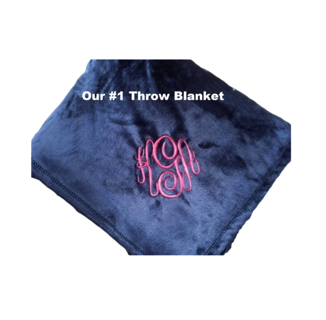 CLOSEOUT - Monogrammed Throw Blanket