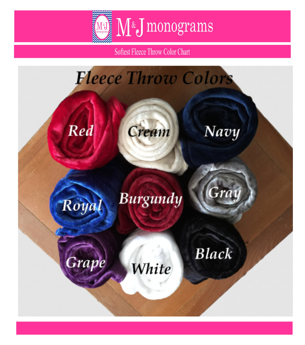 CLOSEOUT - Monogrammed Throw Blanket