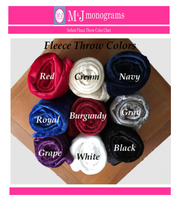 CLOSEOUT - Monogrammed Throw Blanket