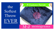 CLOSEOUT - Monogrammed Throw Blanket