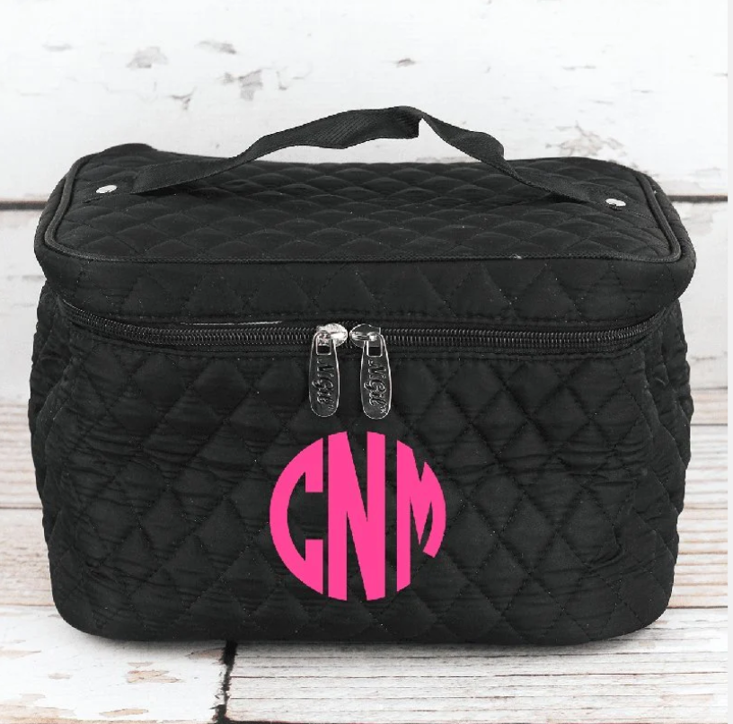 Quilted Monogram Train Case