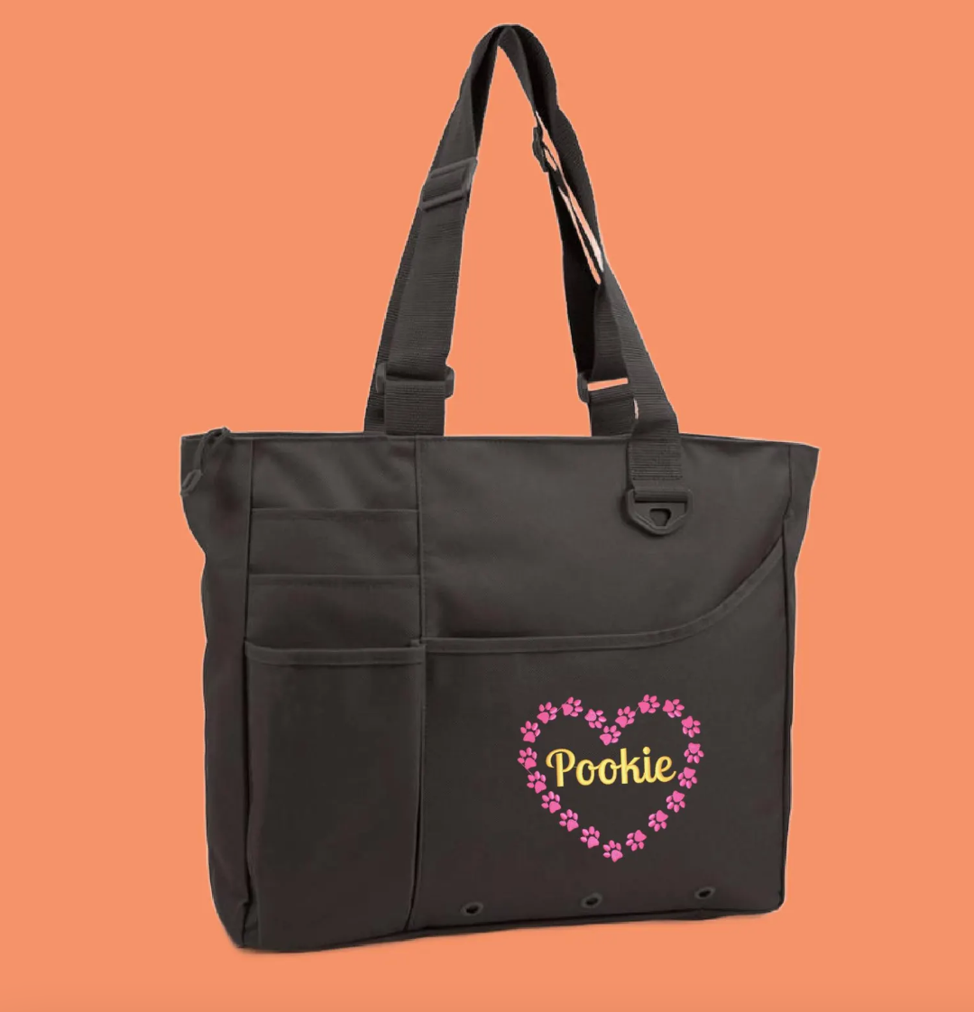 Paw Print Heart Puppy Pet Bag