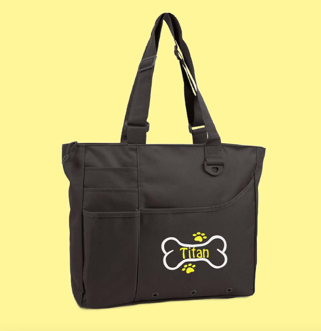 Bone and Paw Design Dog Bag