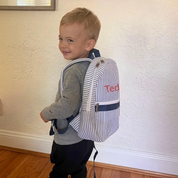 Personalized Seersucker Toddler Backpack