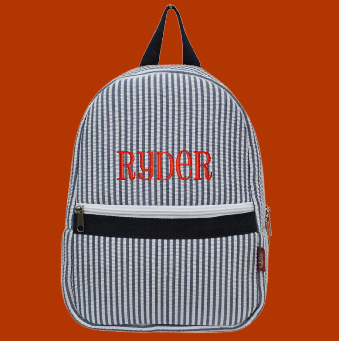Personalized Seersucker Toddler Backpack