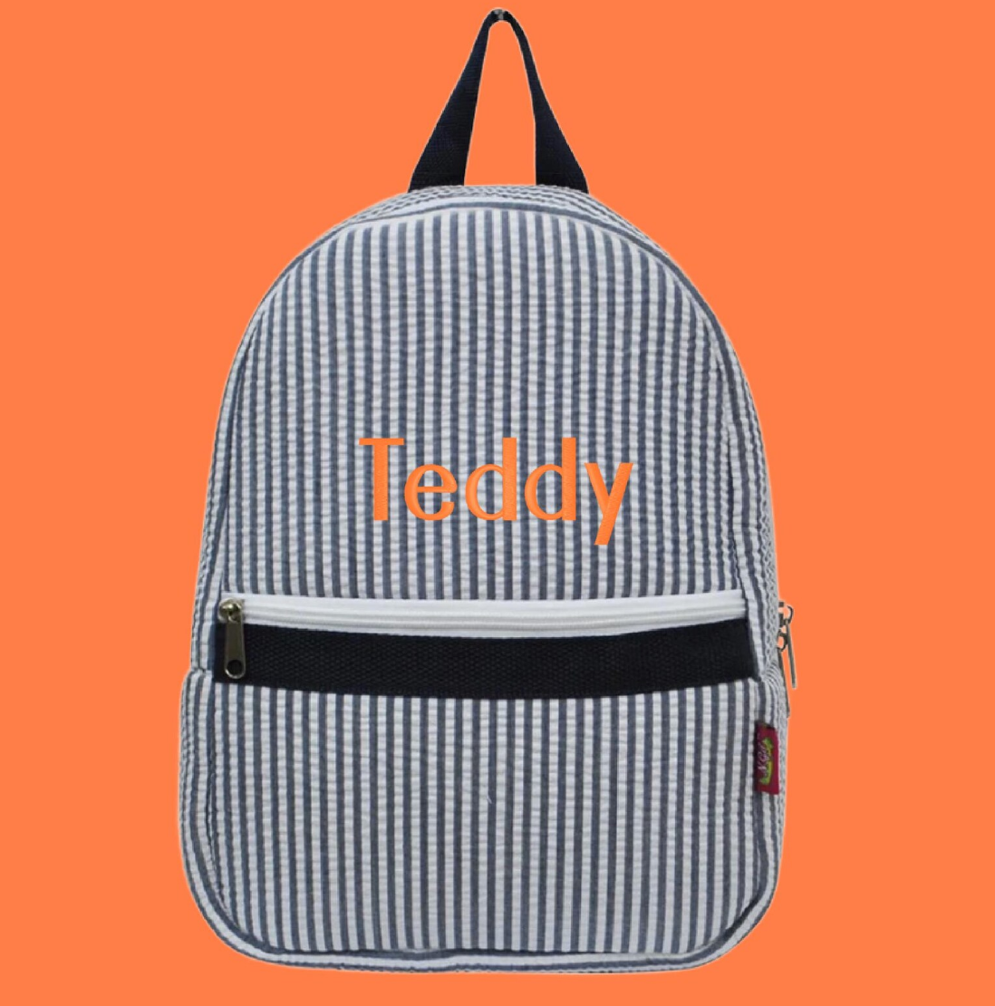 Personalized Seersucker Toddler Backpack