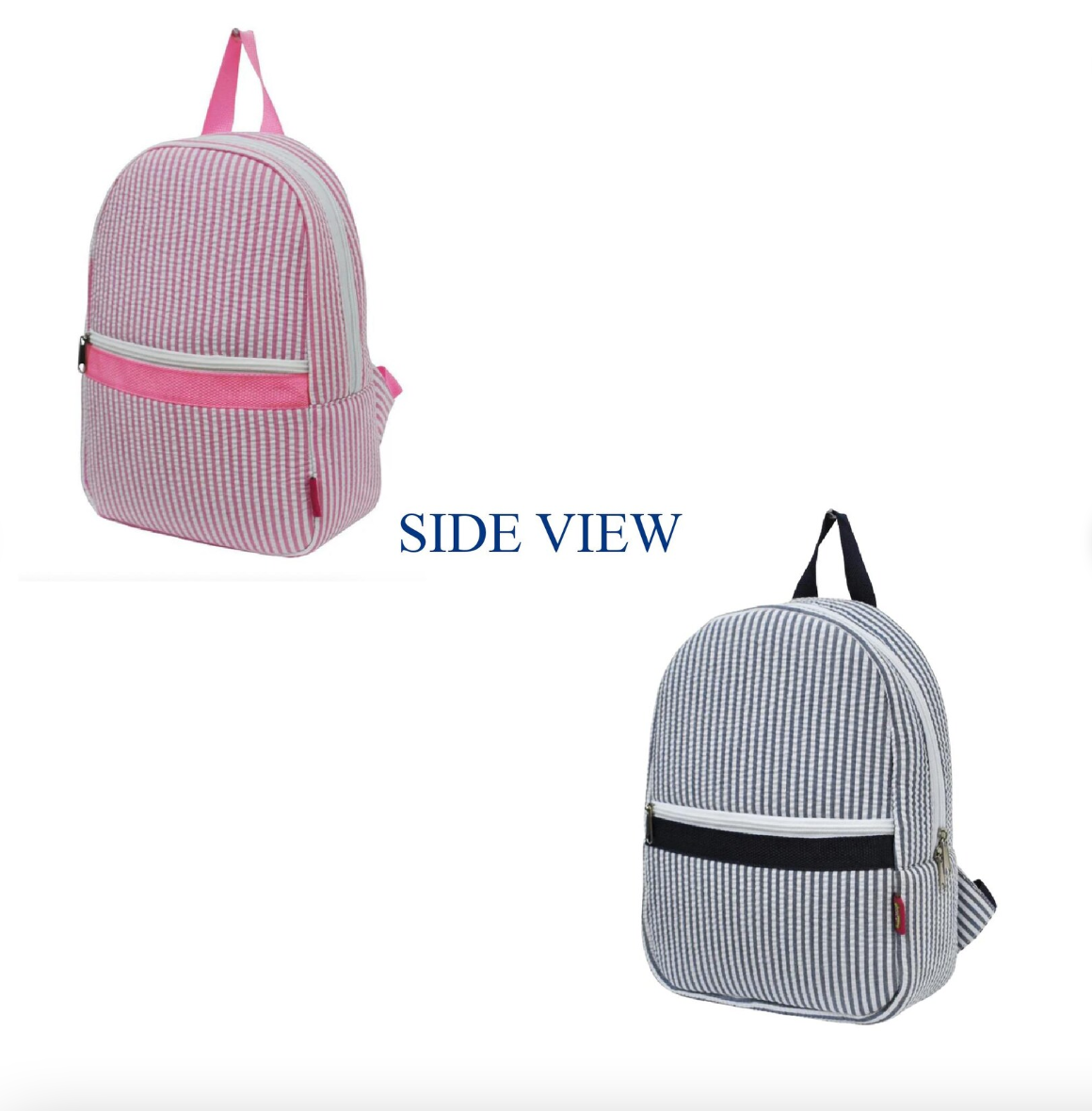 Personalized Seersucker Toddler Backpack