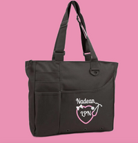Personalized Nurse Appreciation Week Tote - Black / Block