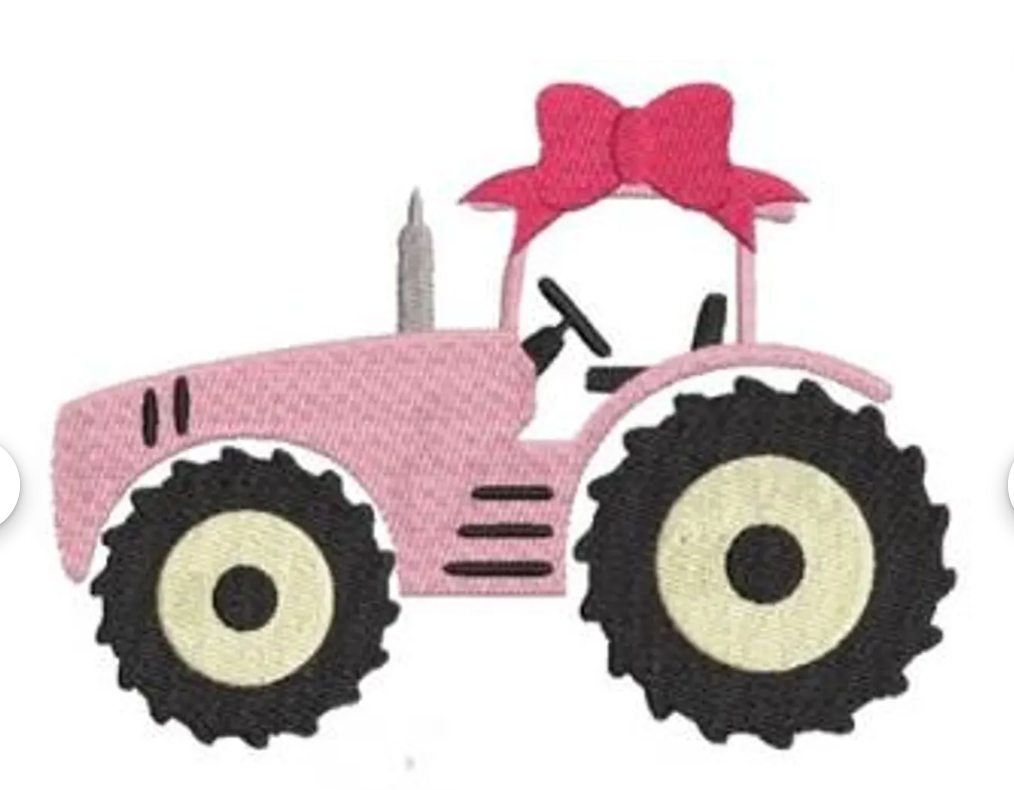 Pink Truck Tractor Duffle Bag