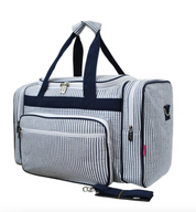 Personalized Seersucker Duffle Bag