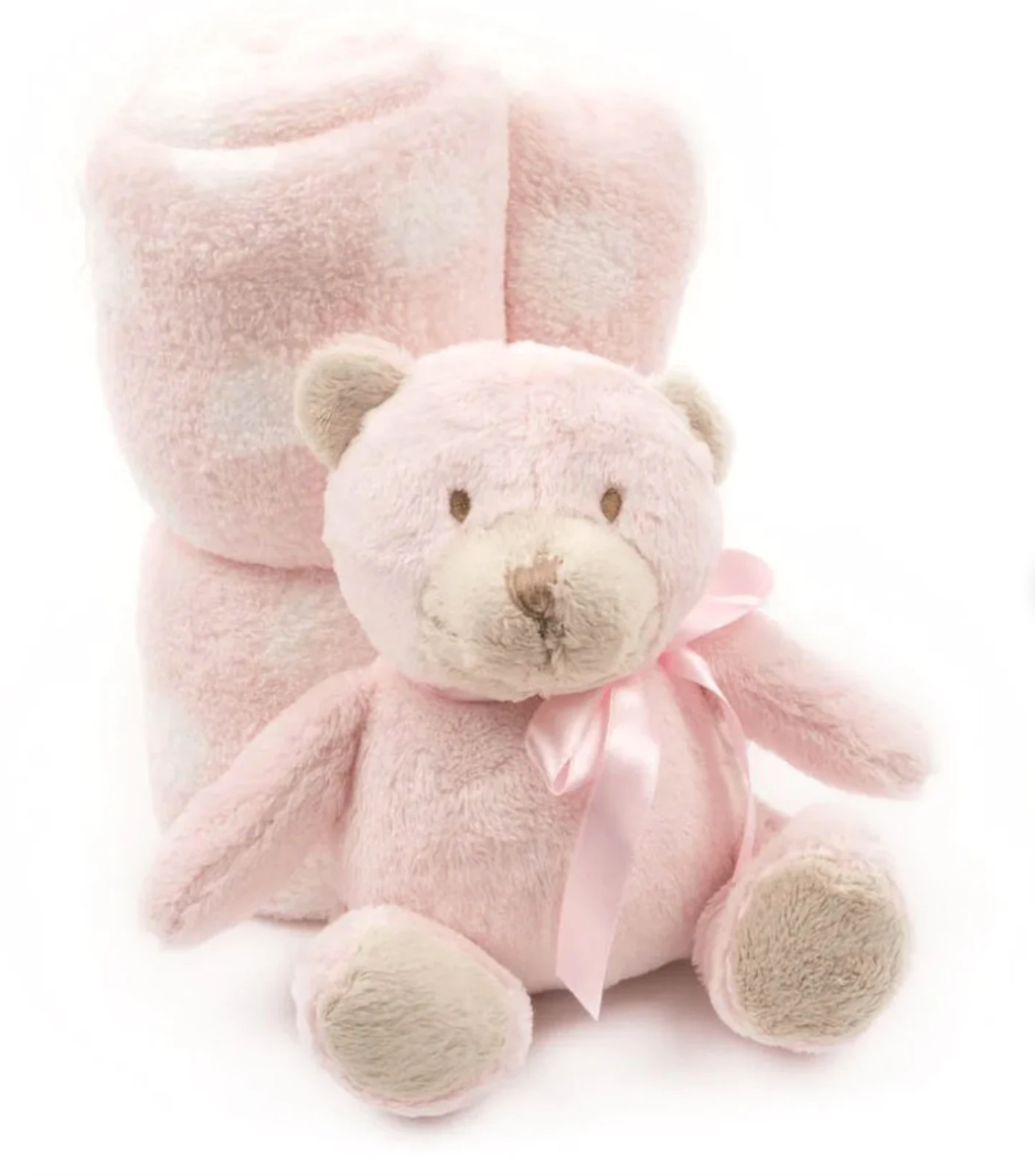 Baby Blanket Bear Plush Set