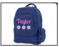Daisy Personalized School Bag - Navy Blue / One Paw