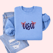 Navy Blue and Red USA sweatshirt