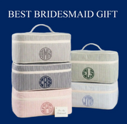 Monogrammed Train Case Cosmetic Travel Bag