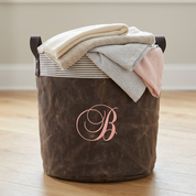 Monogrammed Storage Bucket