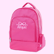 Personalized Bow and Name Backpack