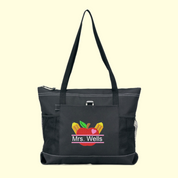 Split Apple Outline Teacher Tote Bag