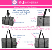 Fancy Initial Tote Bag