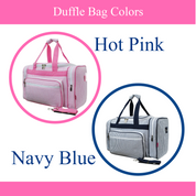 Personalized Seersucker Duffle Bag