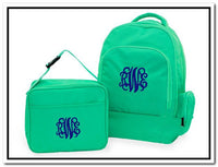 CLOSEOUT - Buckingham Backpack and Lunch Box Set - Lucite Green